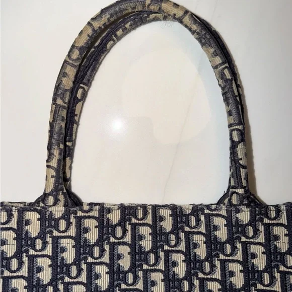 Dior Navy Monogram Tote Bag - Picture 4 of 15